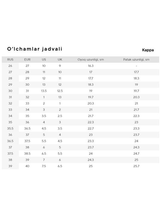 Oʻgʻil bolalar uchun Kappa Capple krossovkalari