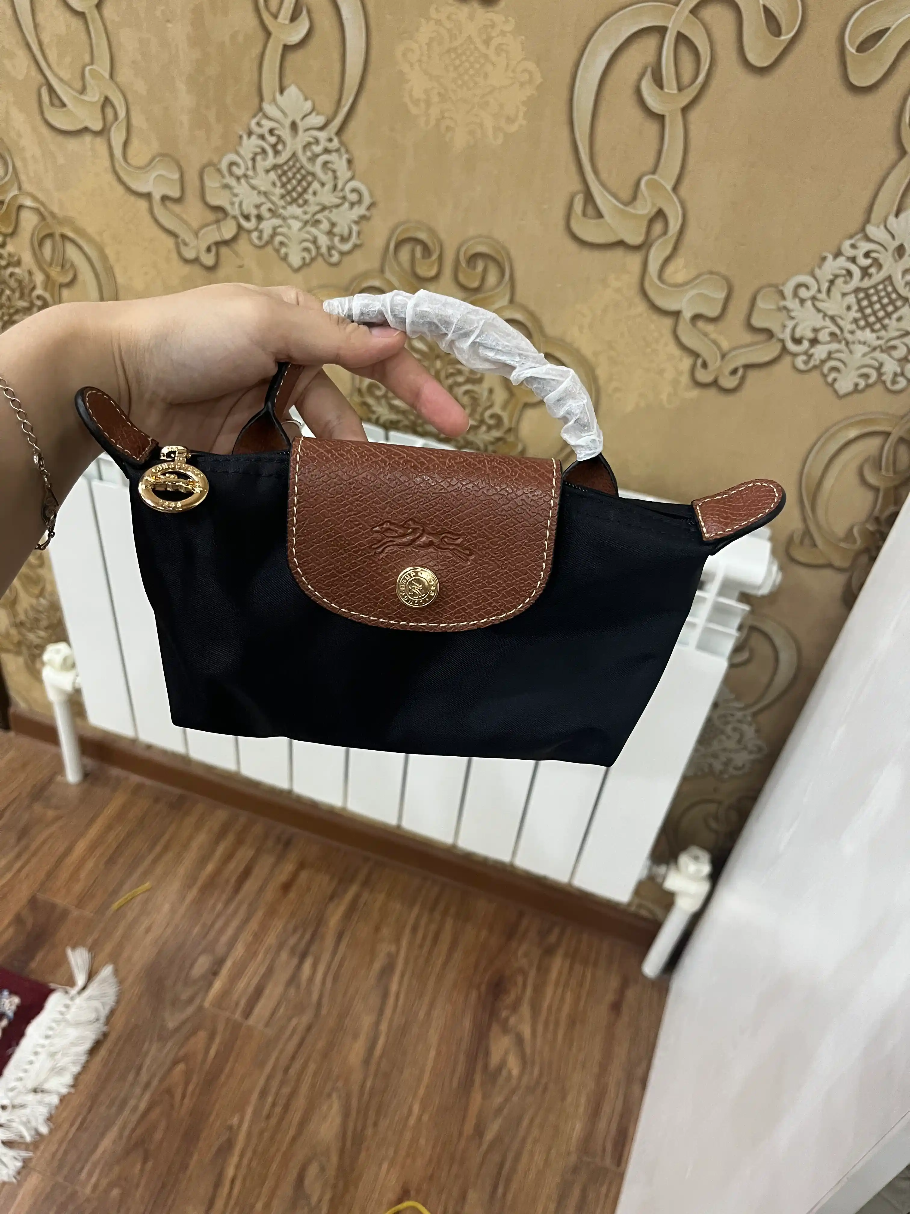 Sumka ayollar uchun, mini Longchamp uslubida, kichkina krossbodi sumka-kosmetichka
