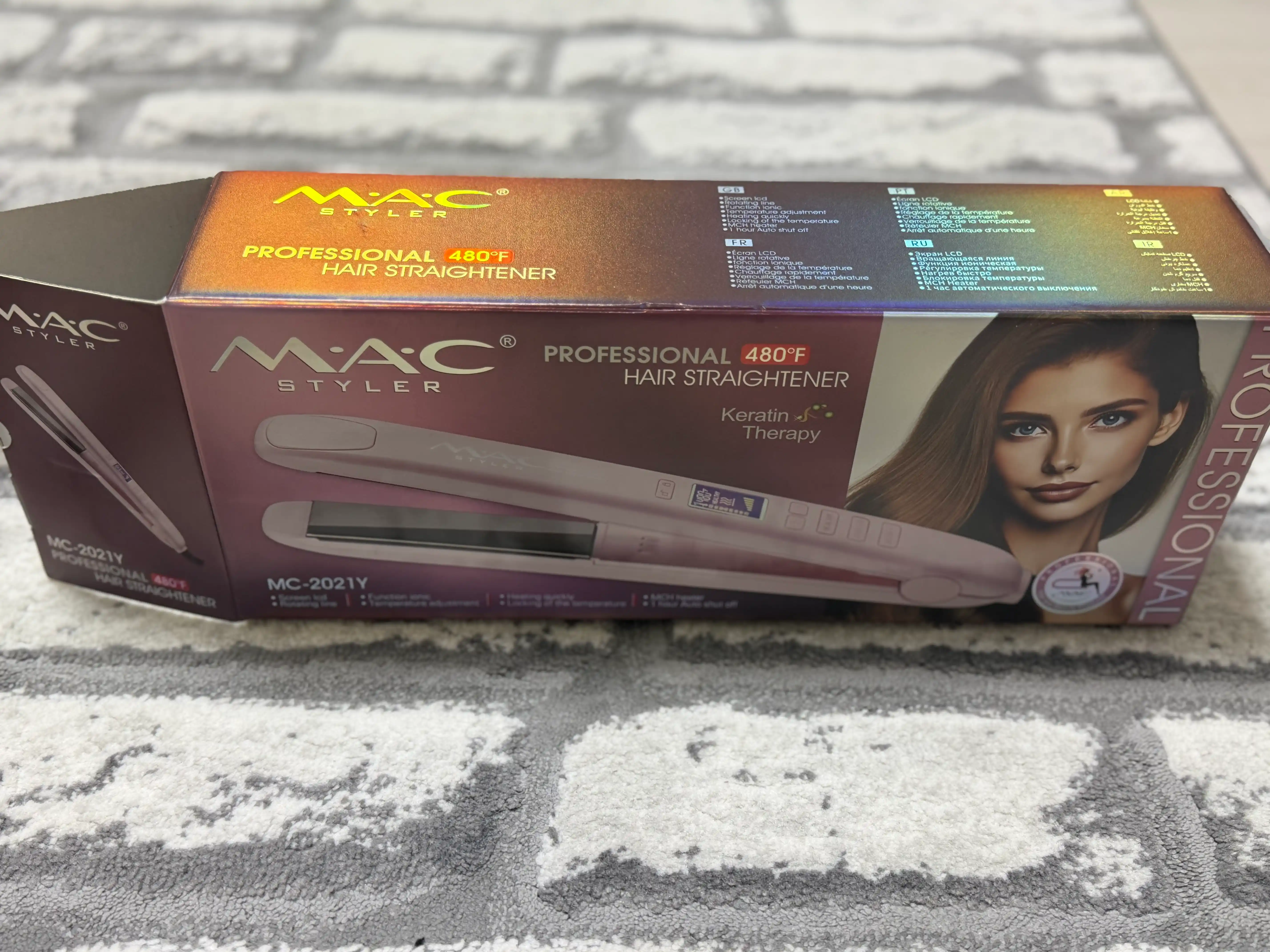 Professional TITAN-CERAMIC  soch tekislovchi dazmol MAC Styler MC-2021, LCD displeyli