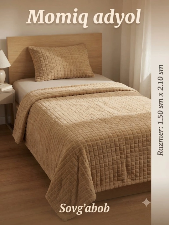 Momiq adyol yumshoq, yopinchiq, pled, korpacha - 