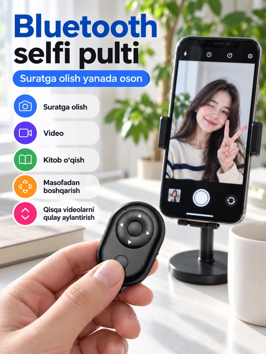 Bluetooth-пульт для телефона K1 для селфи-фото-видео и удаленного управления страницами