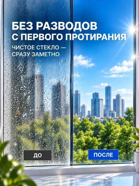 Средство для стекол Wallner, 500 мл, без разводов, цветочный аромат