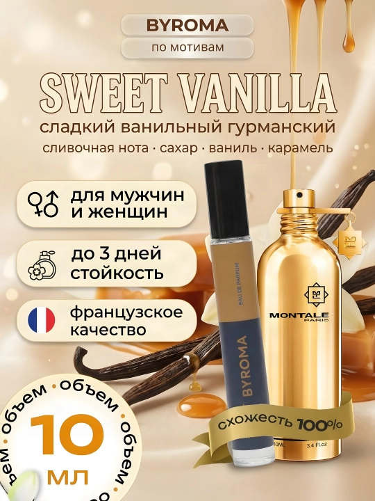 Sweet Vanilla unisex parfyumi 10 ml, chidamli atir, parfyumeriya suvi - 