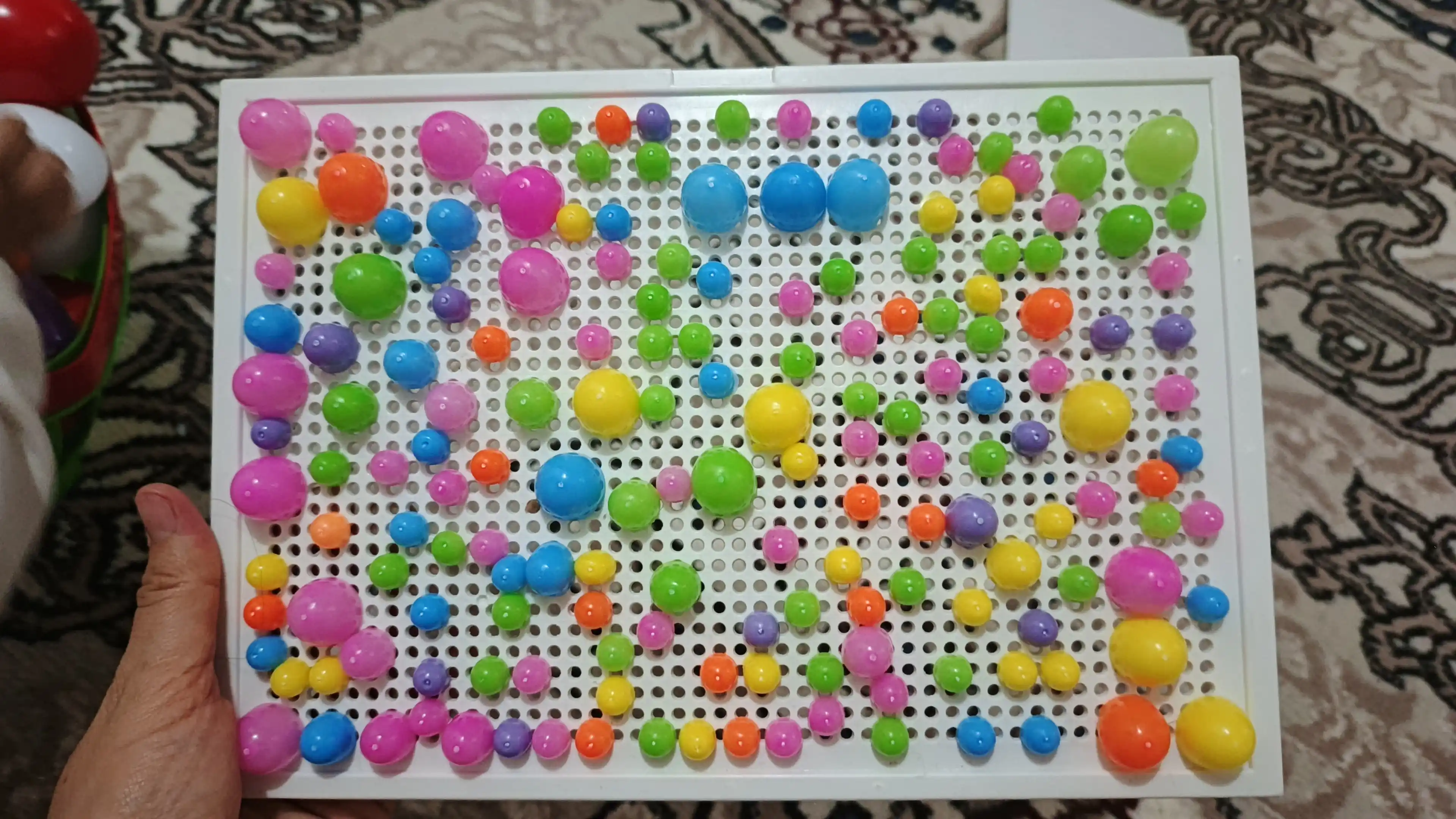 Развивающая мозаика для детей с фишками, мозаичный конструктор 3+, Akil Toys