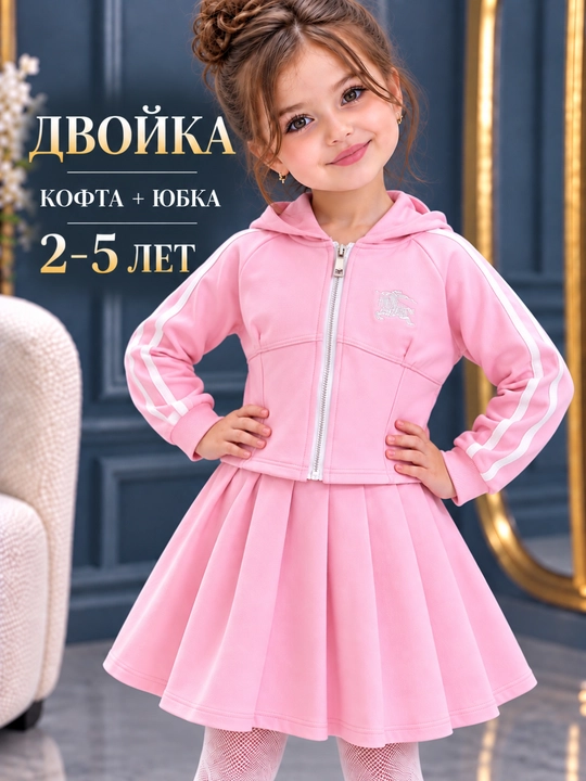 Одежда для девочек, детская одежда для девочек, двойка для девочек, 2–5 лет - 