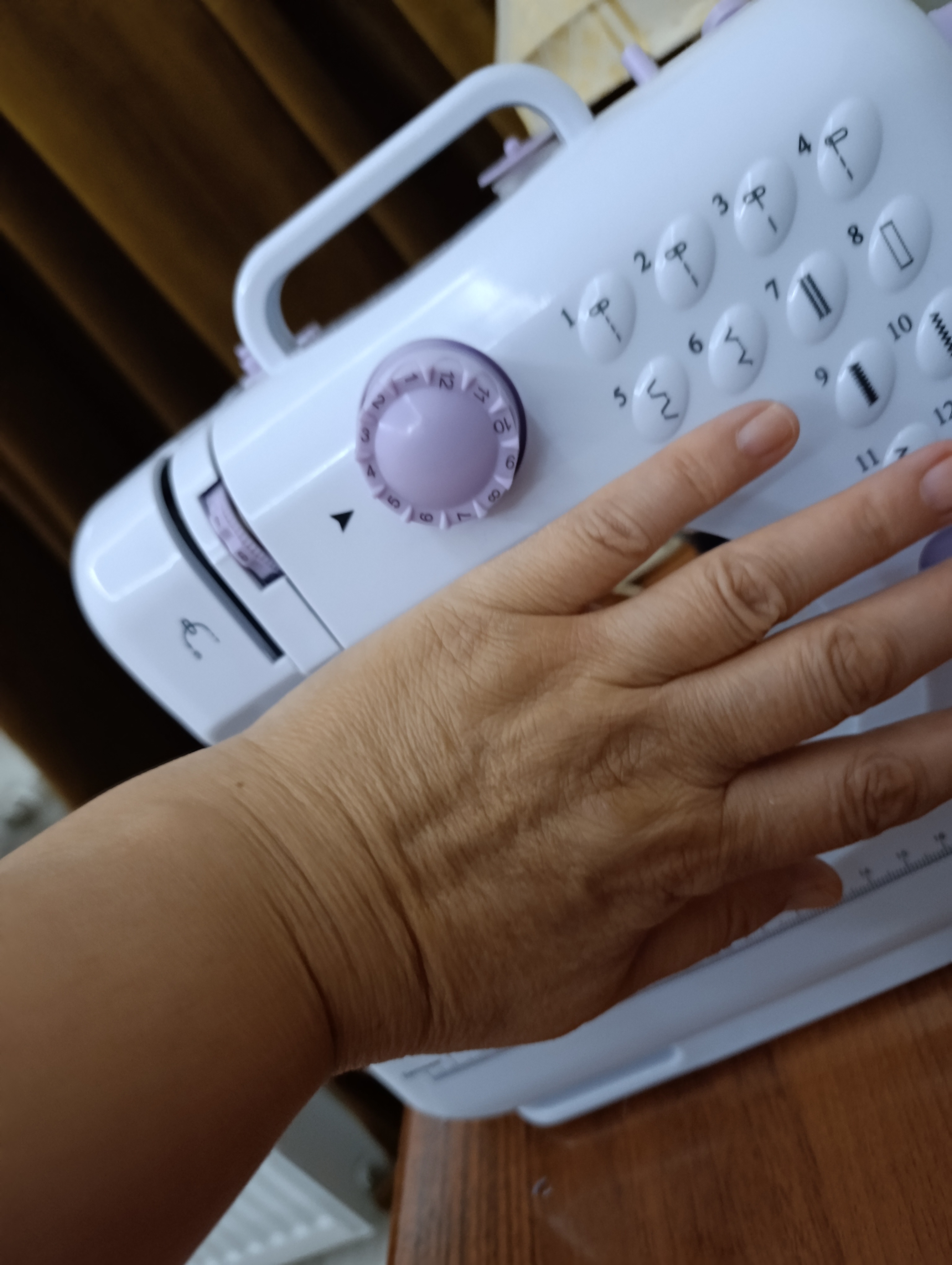 Uy uchun portativ tikuv mashinkasi, kichik tikuv mashinkasi, 12 tikmalar