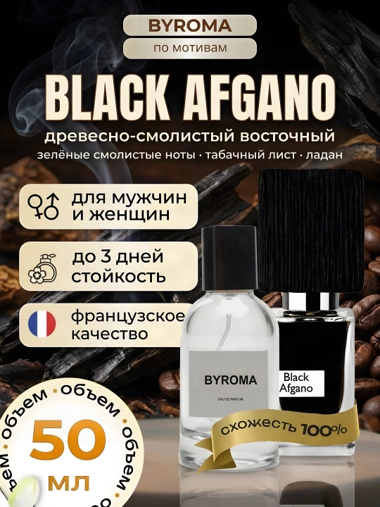 Парфюм унисекс по мотивам Black Afgano 50 мл, стойкая парфюмерная вода - 