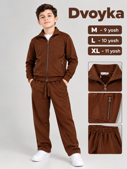 O‘g‘il bolalar uchun sport to‘plami - kuz-bahor mavsumi, o‘lchamlari M-L-XL - 