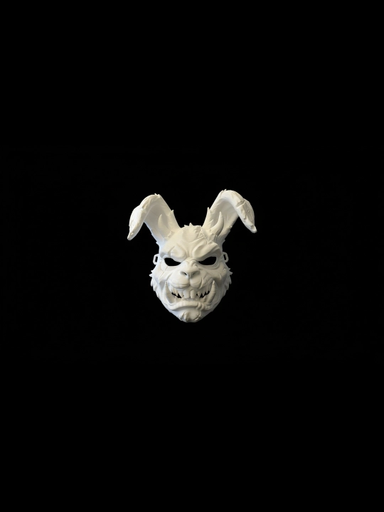 Demon Quyon niqobi, oq, 3D print, Halloween va kospley uchun 