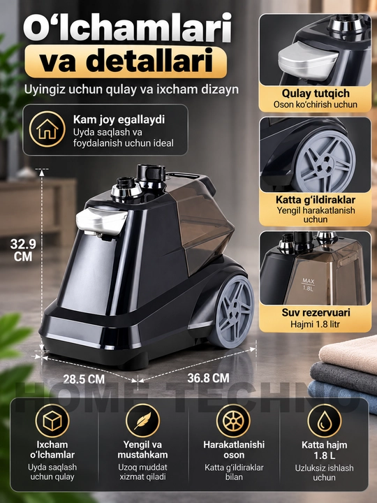 Профессиональный отпариватель для одежды Garment Steamer X3, 2200 Вт , 3л