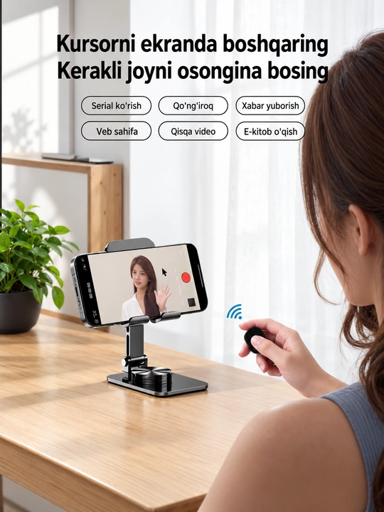 Telefon uchun Bluetooth halqapult video sahifa va kamerani masofadan boshqarish