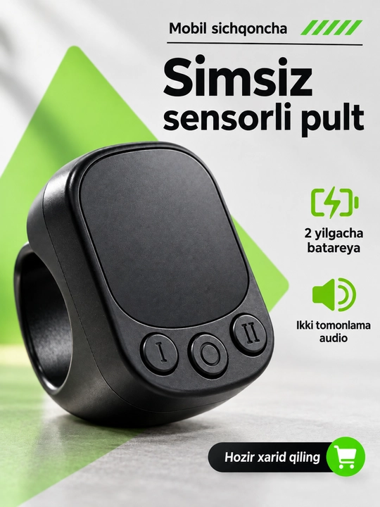 Telefon uchun Bluetooth halqapult video sahifa va kamerani masofadan boshqarish