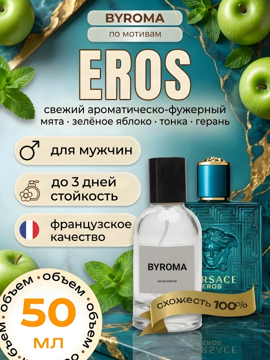 Парфюм мужской по мотивам Eros 50 мл, стойкие духи, парфюмерная вода - 