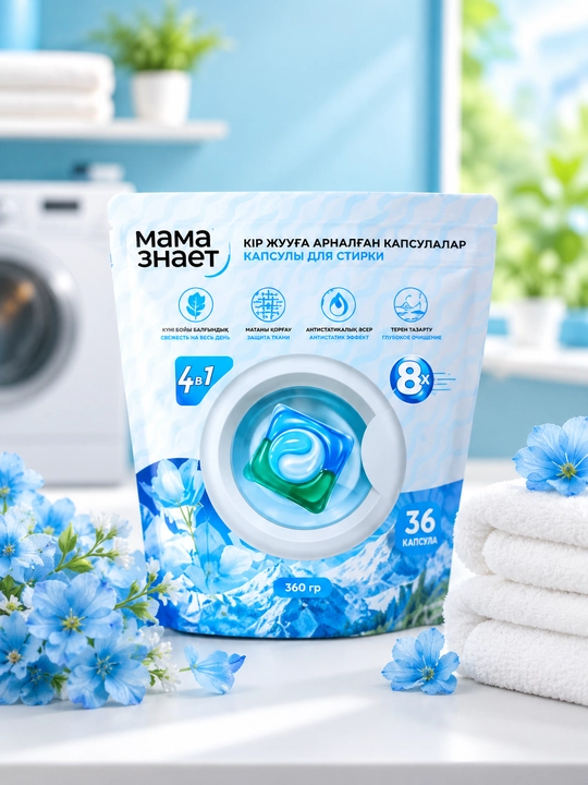MAMA ZNAYET Kir yuvish kapsulalari, 4 tasi 1 da, 36 dona, 360 g - 