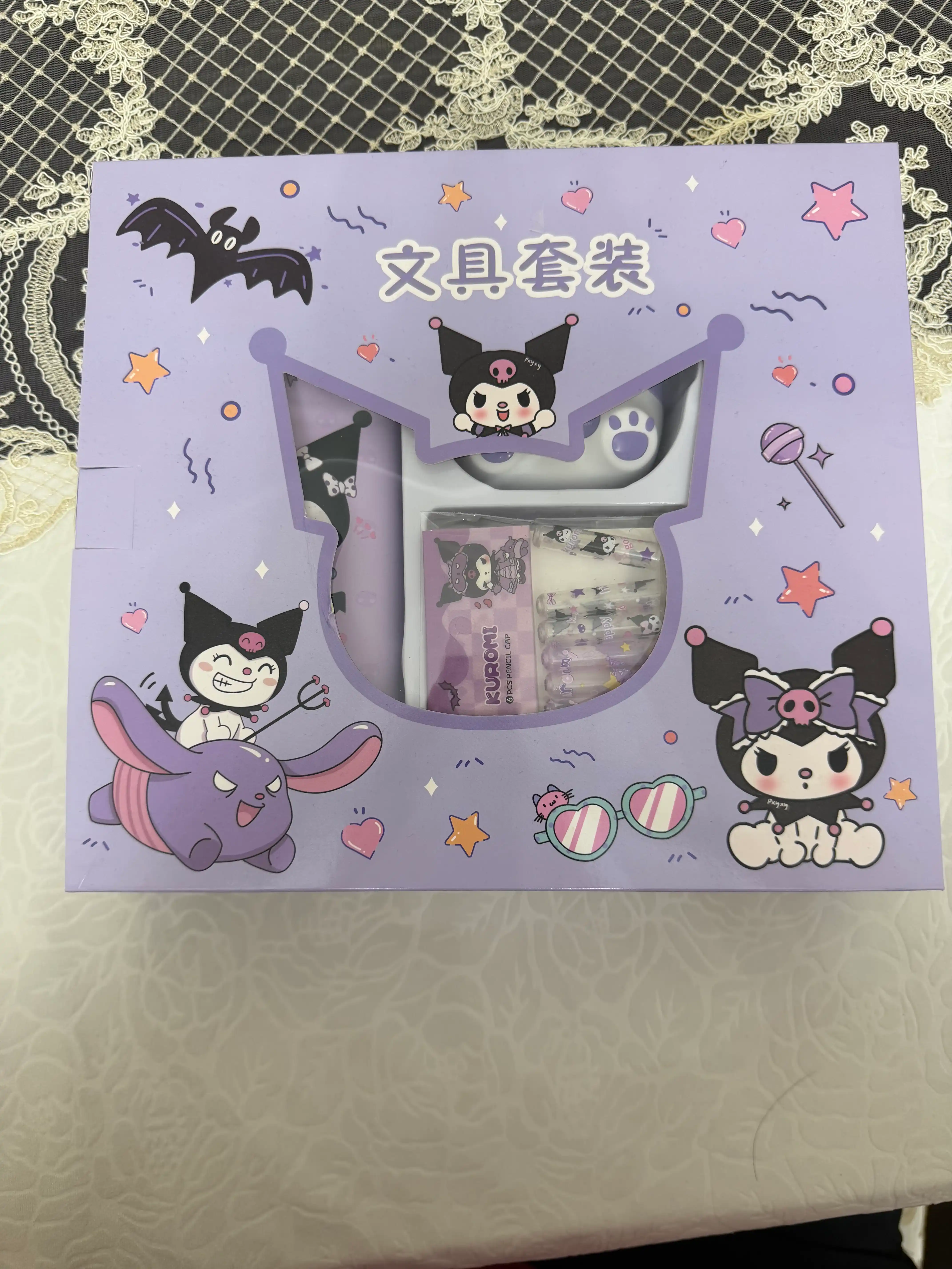 Школьный набор Капибара, Kuromi, точилка-машинка, пенал, 12 карандашей, ластик