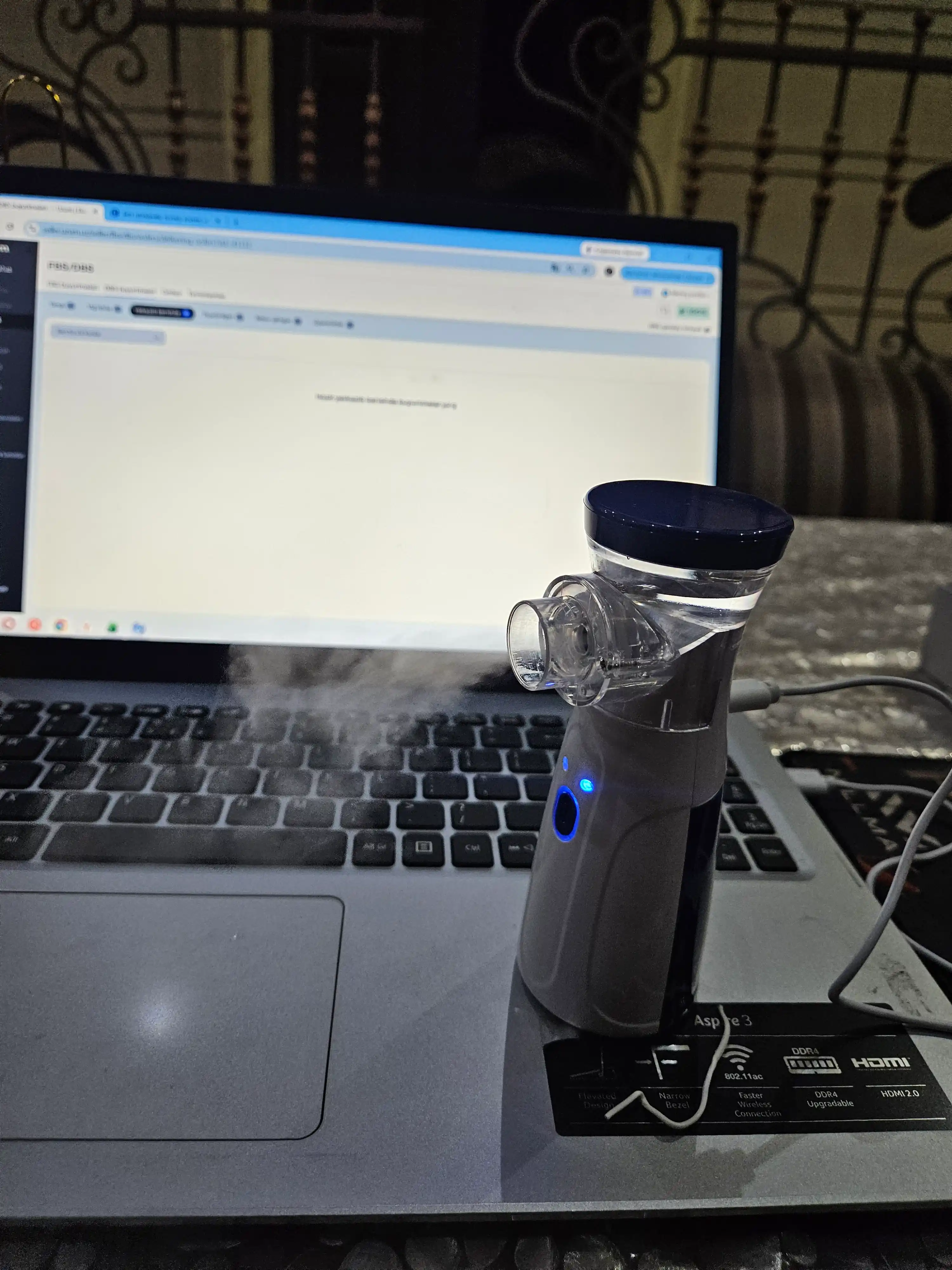 Ingalyator va elektr tish cho‘tkasi 2tasi 1da bolalar va kattalar uchun uyda foydalanishga