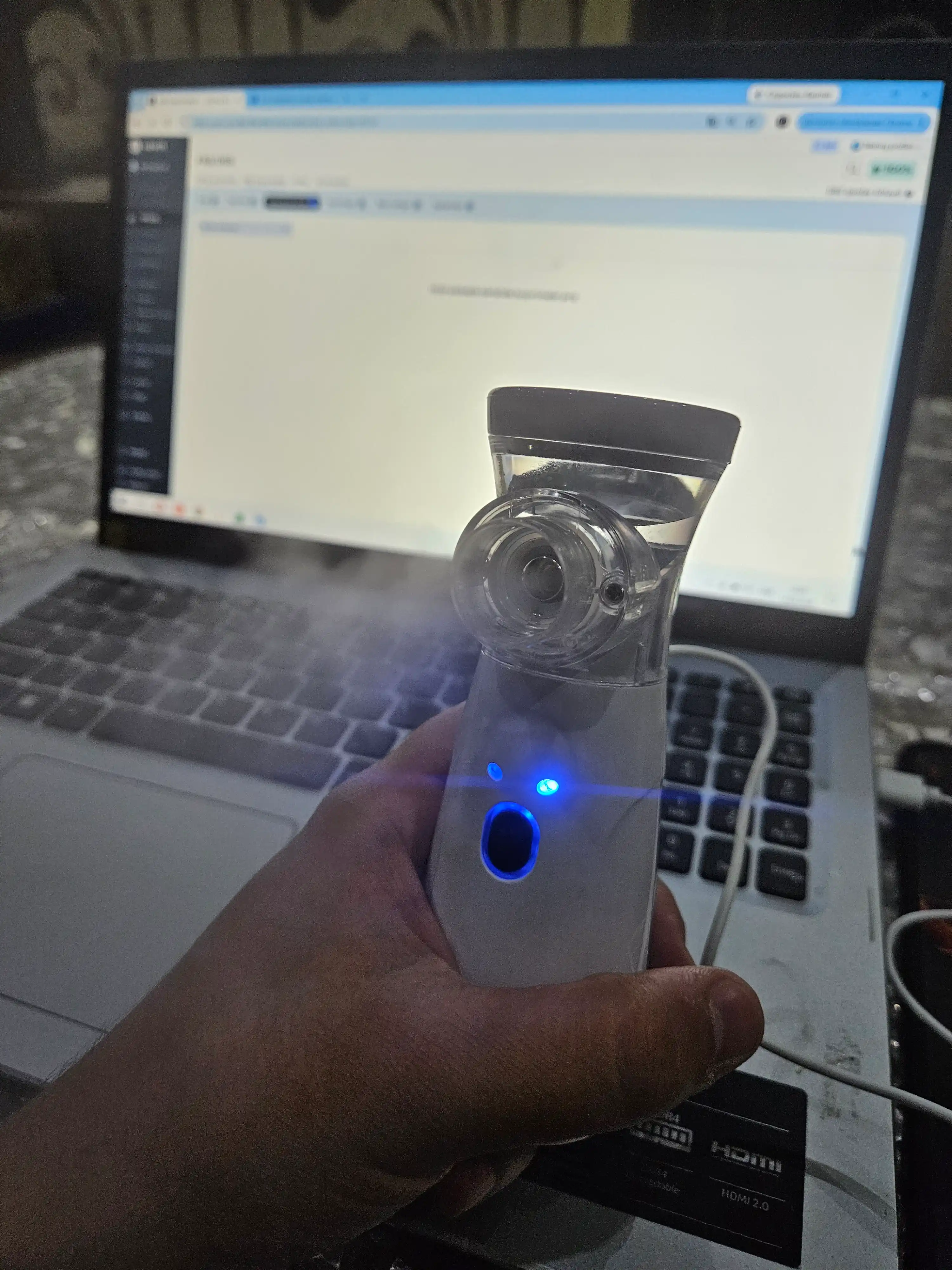 Ingalyator va elektr tish cho‘tkasi 2tasi 1da bolalar va kattalar uchun uyda foydalanishga