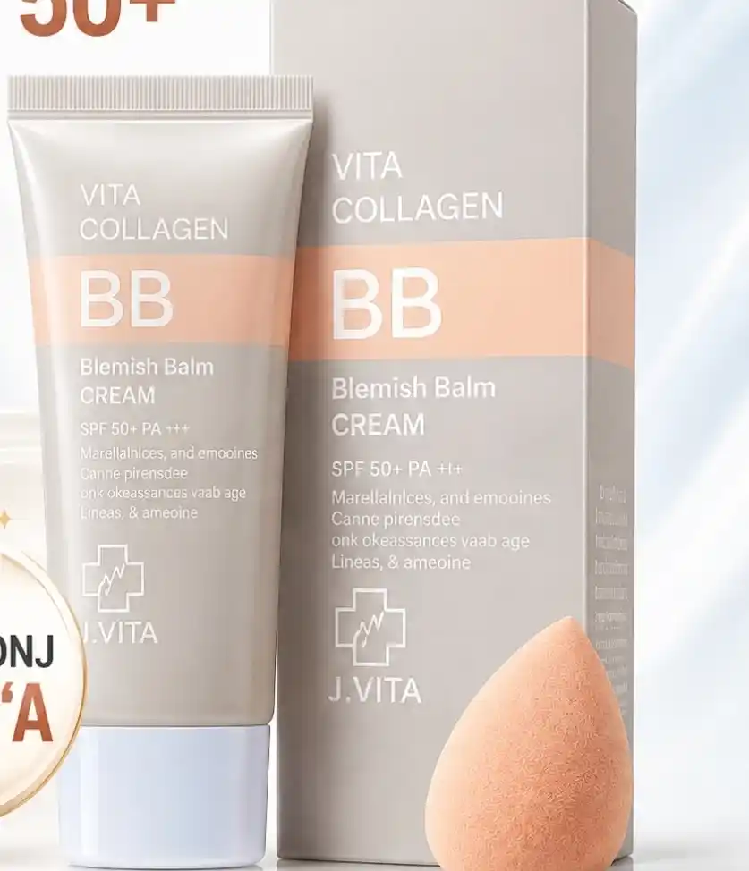 J vita, BB krem, tonal krem, kollagen BB cream, SPF 50 krem, yuz uchun krem, makiyaj baza