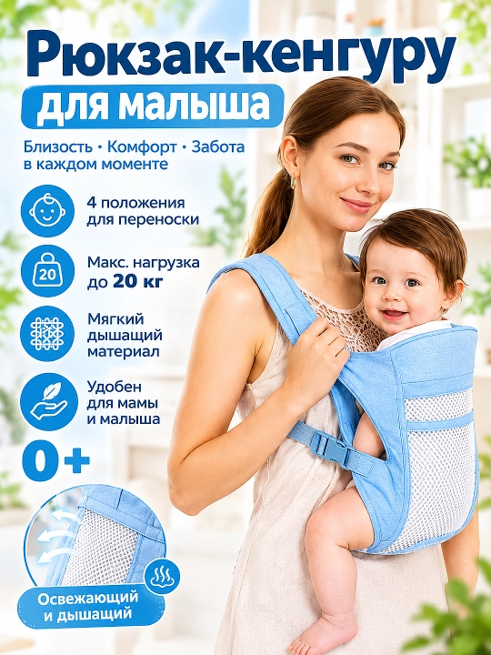 Ergonomik bolani ko‘tarib yurish vositasi, 0–3 yosh - 