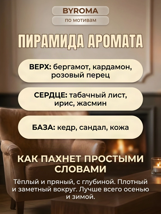 Парфюм унисекс по мотивам Montabaco 50 мл, стойкие духи, парфюмерная вода