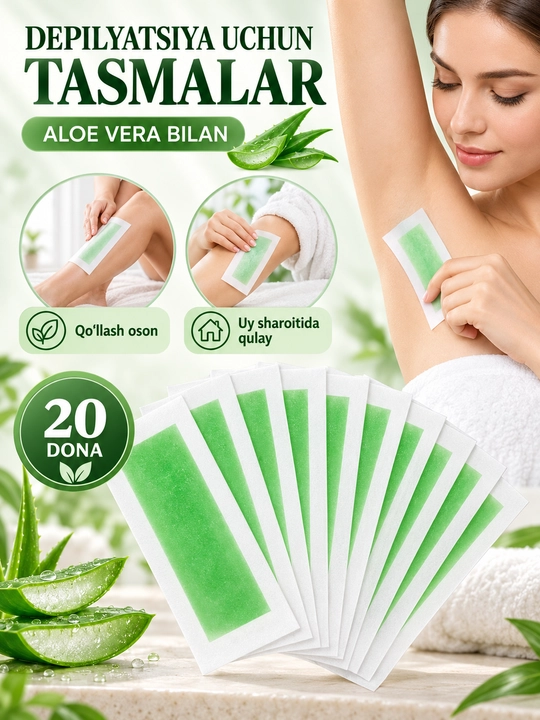 DOLL WAX восковые полоски для депиляции тела и лица, воск для волос, шугаринг, 20 штук