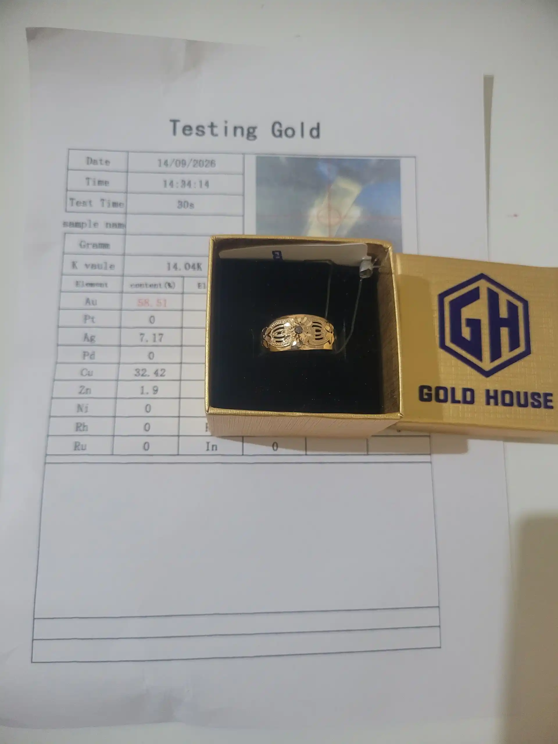 Золотое кольцо с фианитом — модель D41A, GOLD HOUSE