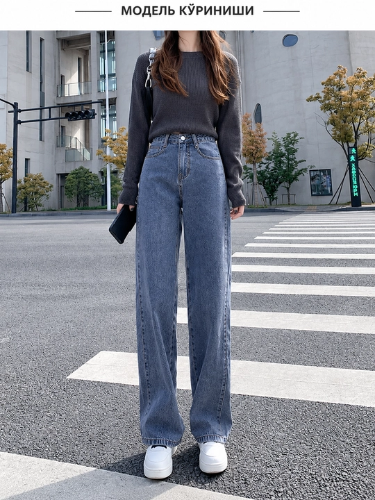 Ayollar uchun baland belli mom jinsilari— turli rangdagi denim shimlar, jinsi shimlar