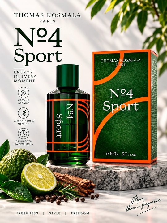 Thomas Kosmala N°4 Sport Eau de Parfum — парфюмерная вода для мужчин, 100 мл - 