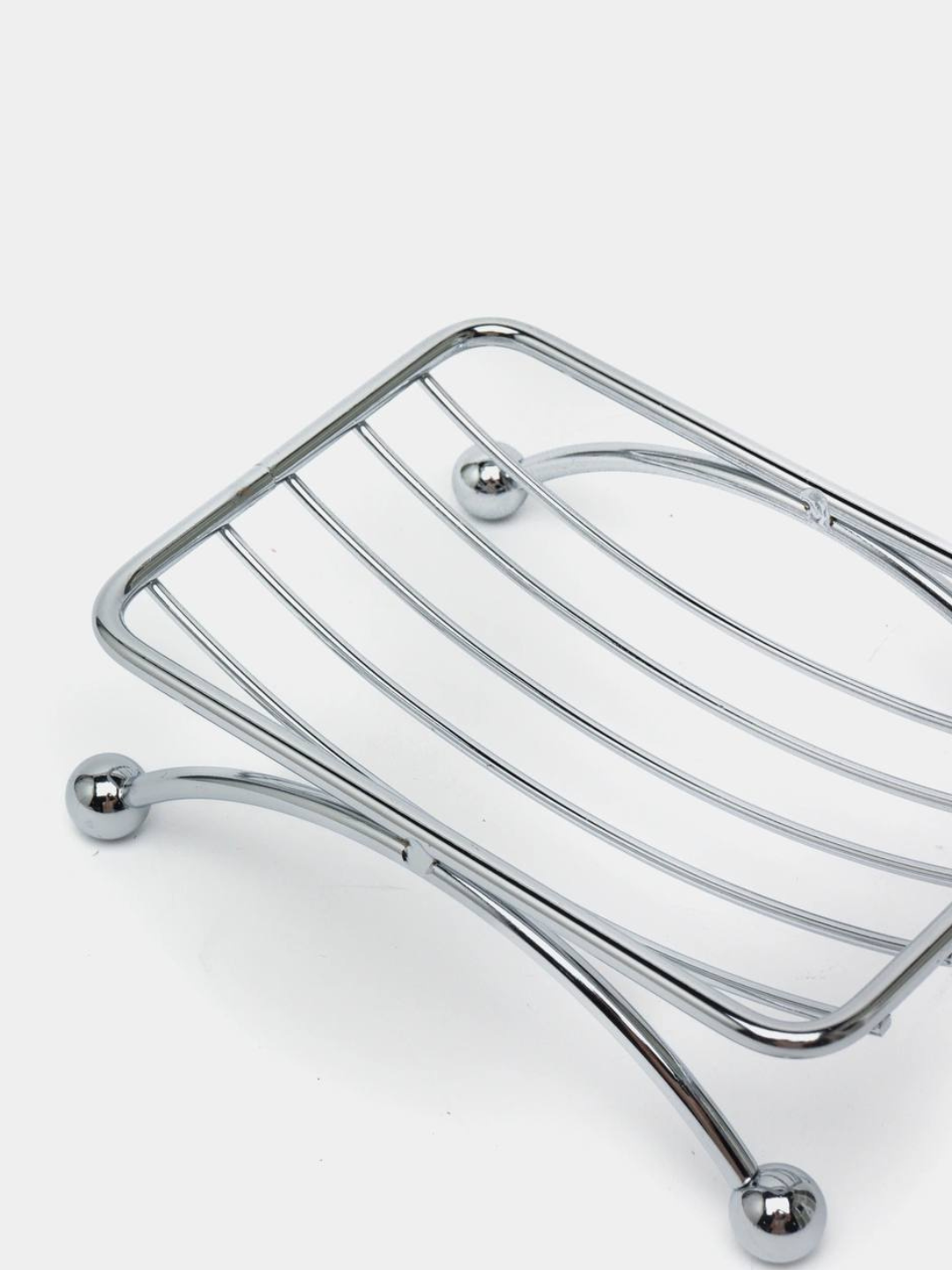 Hammom uchun xrom qoplamali 12,5x8,5 sm o‘lchamdagi metall sovun idishi