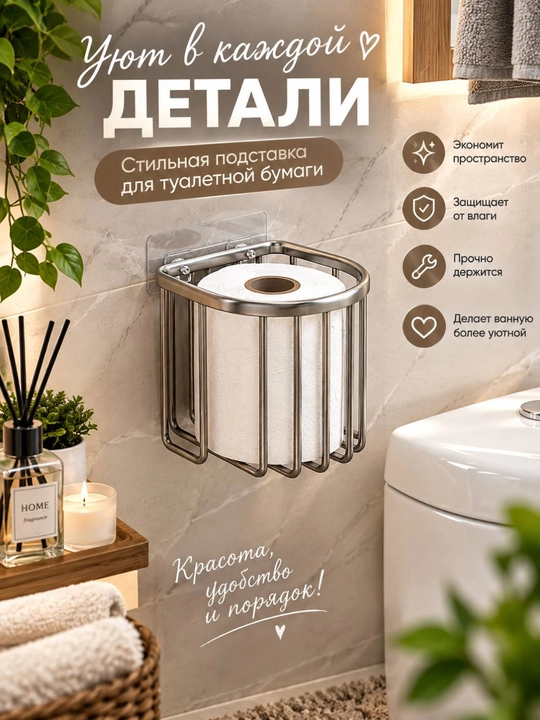 Держатель для туалетной бумаги без сверления, настенная подставка