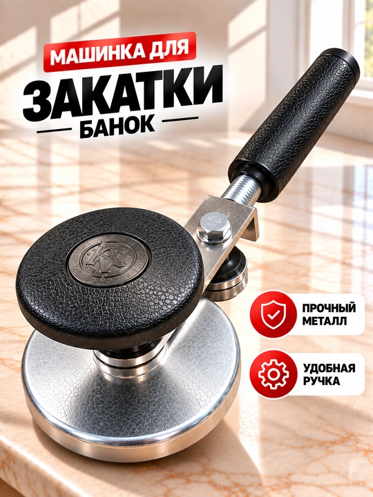 Ручная закаточная машинка, металлическая, Российская технология - 