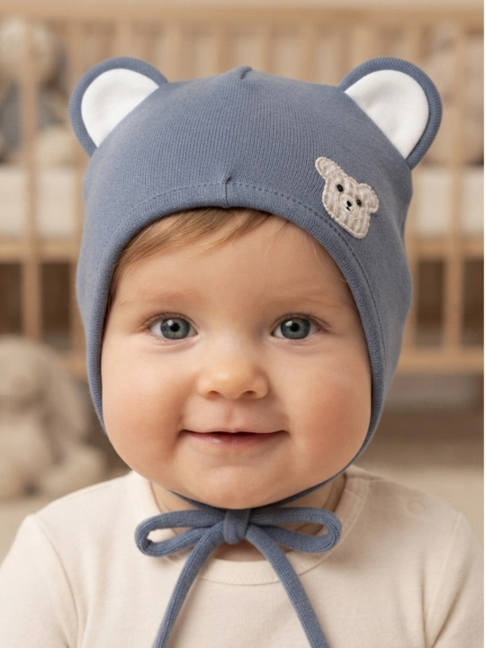 Ayiqcha quloqchali chaqaloq uchun chepchik Magic Baby
