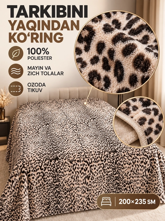 Adyol, 2 kishilik issiq, 1 qavatli 200×220 sm, 2,5 kg — uy va yotoqxona uchun qalin ko‘rpa