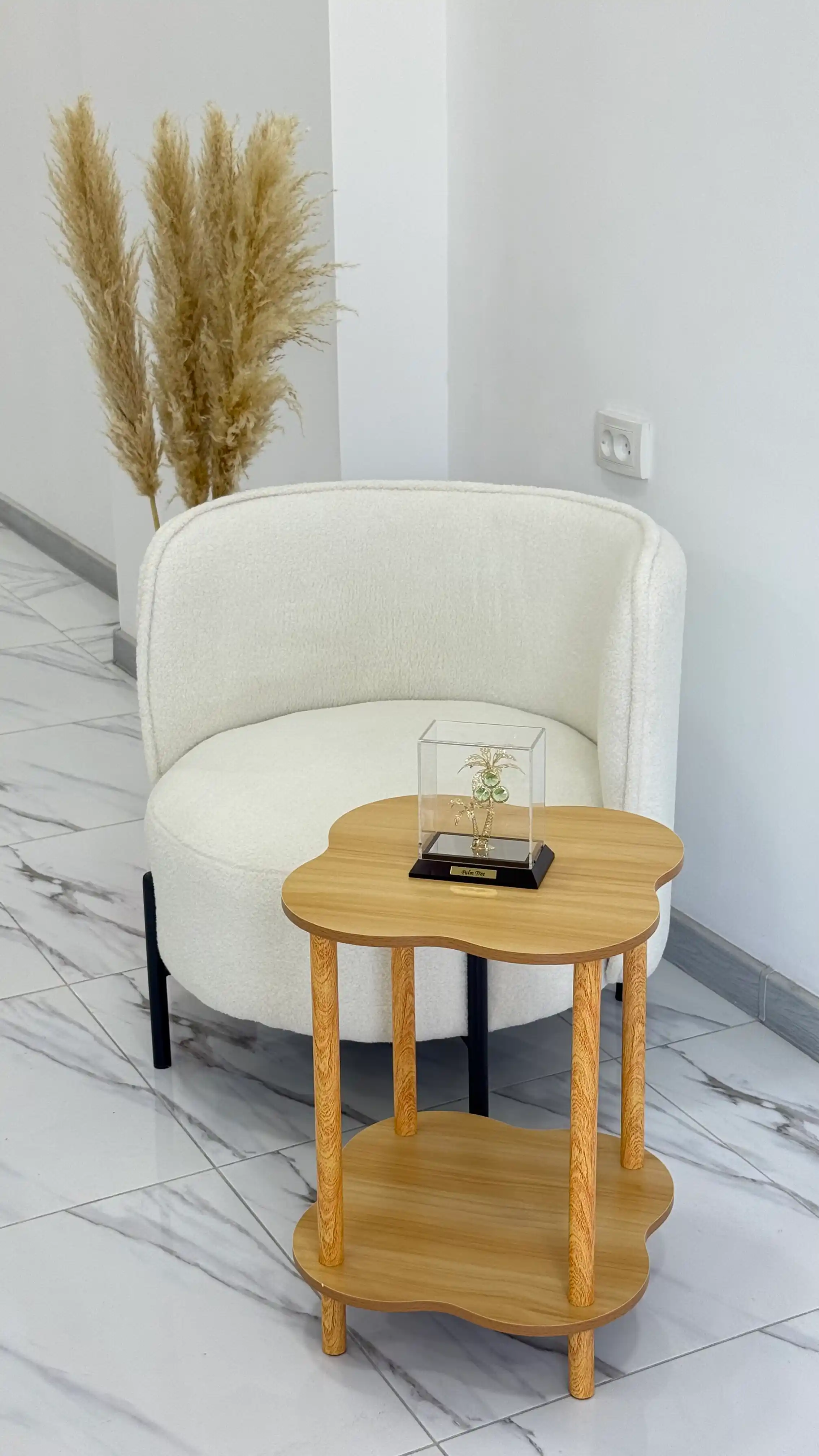 Кресло AIKO Comfy, мягкое, для дома и офиса, букле, стальной каркас, нагрузка 150 кг