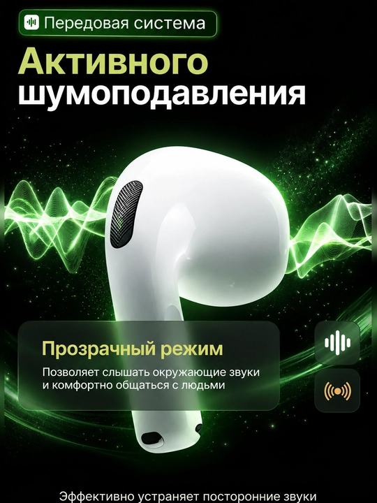 Simsiz Bluetooth quloqchin Pods Pro 2, sensorli, TWS, iPhone va Android uchun