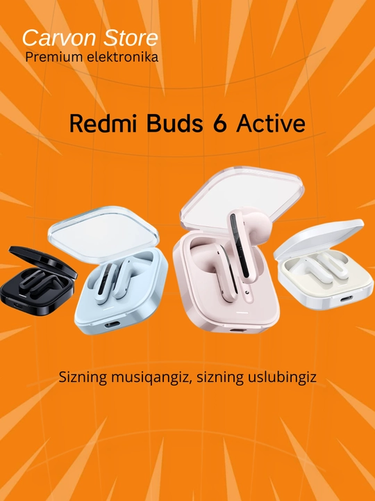 Наушники Redmi Buds 6 Activ ENC , 30h, динамический драйвер 14,2 мм, Bluetooth® 5.4