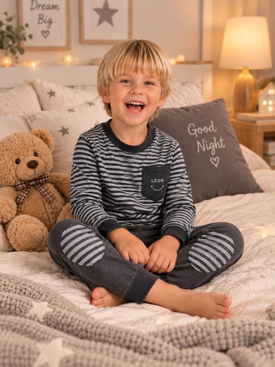 Pijamalar, pijama bollalar uchun, 1,2,3,4,5,6 yosh, o'g'il bolalar va qiz bolalar uchun