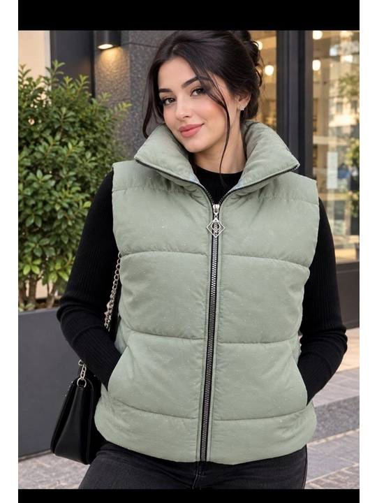 Ayollar kiyimi, issiq qishki nimcha, mavsumiy yengsiz kurtka