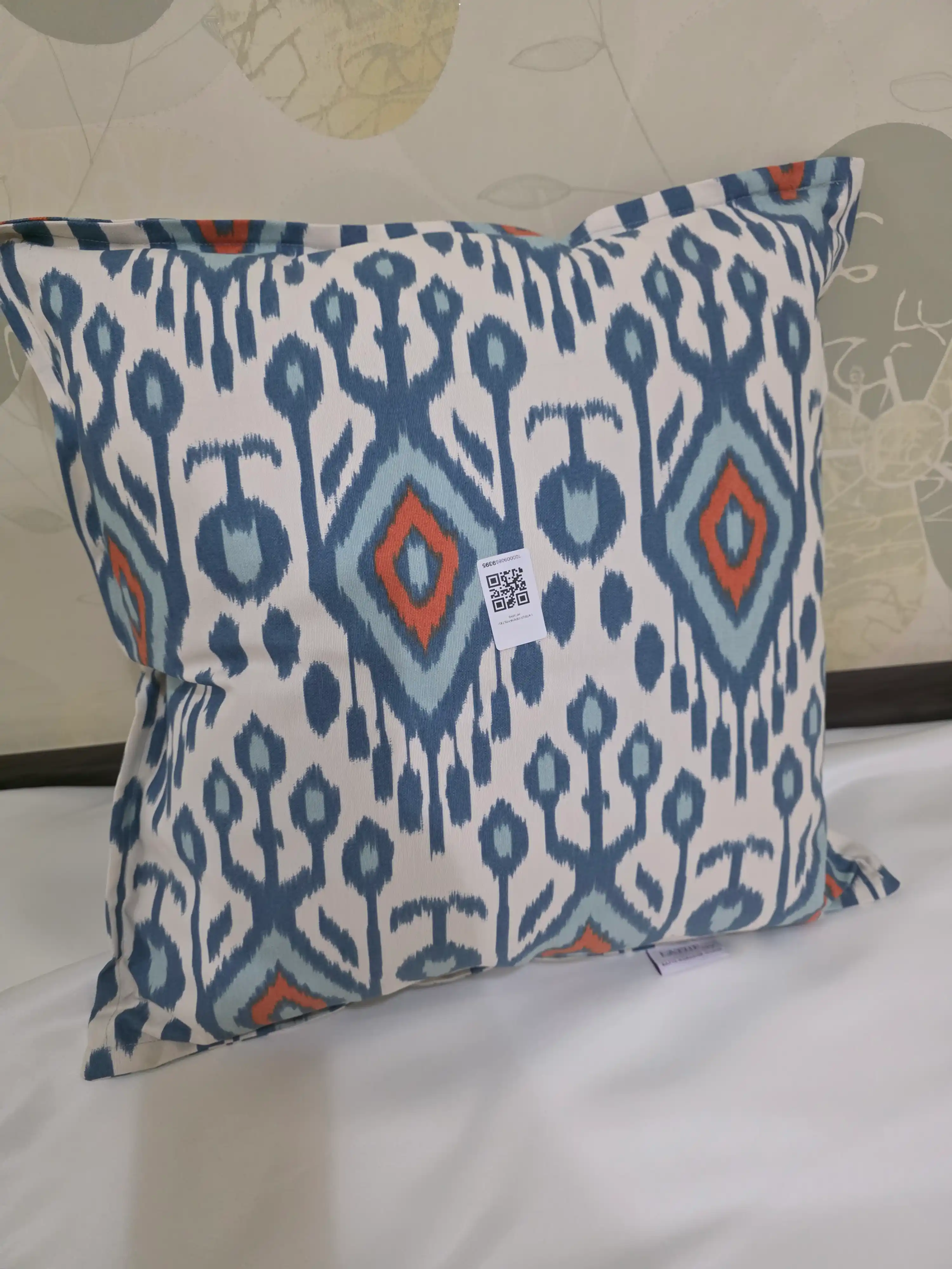 Dekorativ yostiq ikat printi bilan uy, ofis va mexmonxona interyeri uchun, 45x45sm, 1 dona