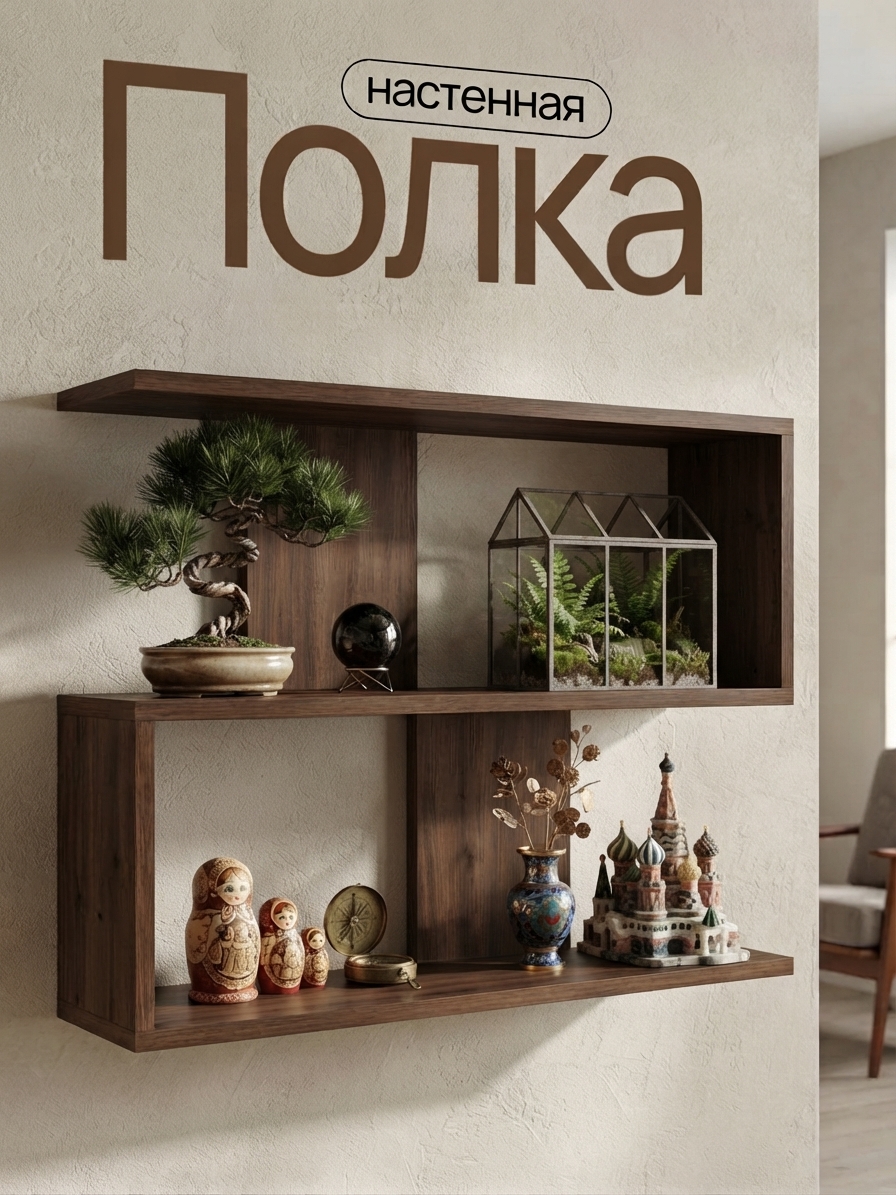 Kitoblar uchun polka gullar va interyerlar uchun tokcha, shkaf tumba