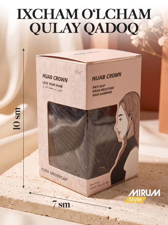 Hijob uchun qora bone shapka, ayollar bosh kiyimlari