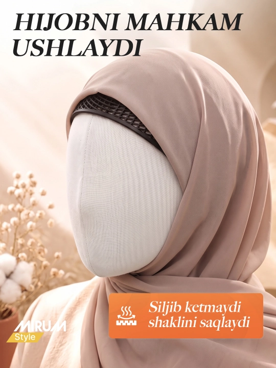 Hijob uchun qora bone shapka, ayollar bosh kiyimlari