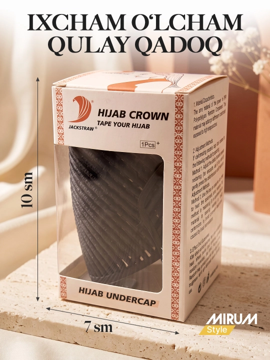Hijob uchun qora bone shapka, ayollar bosh kiyimlari