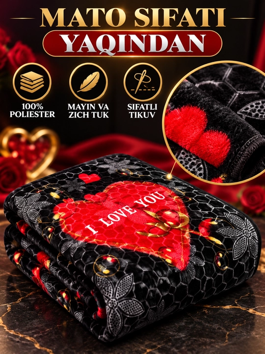 Adyol, 2 kishilik issiq, 1 qavatli 200×220 sm, 2,5 kg — uy va yotoqxona uchun qalin ko‘rpa