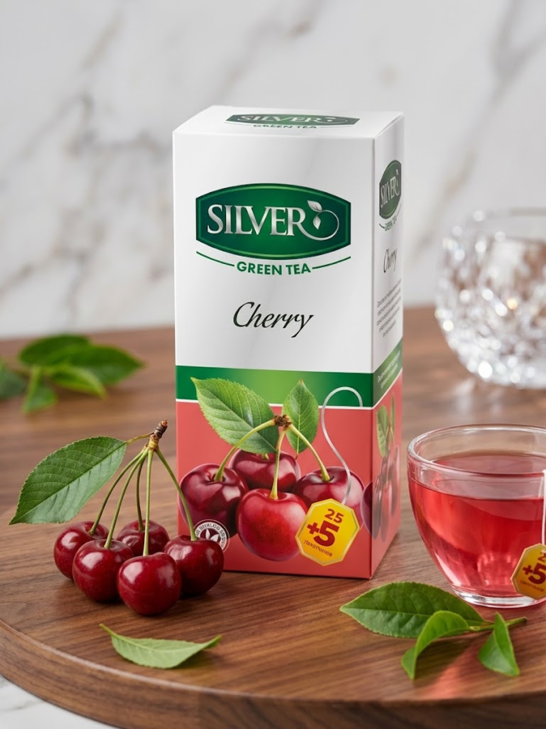 Silver Green Tea: ассорти чая с фруктовыми вкусами, зеленый и черный чай, чай в пакетиках - 