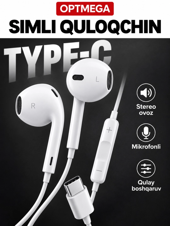 Проводные наушники для iPhone с микрофоном, Pop-Up, разъёмы Lightning, Type-C и AUX 3,5 мм - 