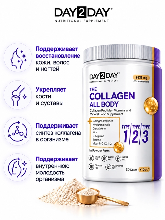Ocean Collagen All Body — коллаген для кожи, волос, ногтей и суставов, №30, Халяль.