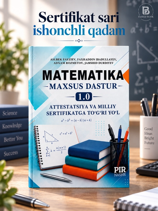 Matematika maxsus dastur 1.0, A+100 Nukus Milliy sertifikat va attestatsiya kitoblari - 