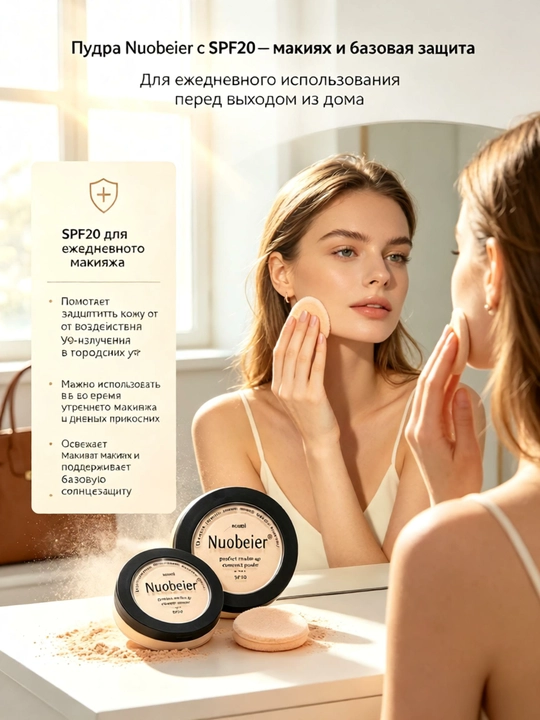 Kompakt pudra, kamchiliklarni yashiradi, asos va makiyaj tuzatish uchun