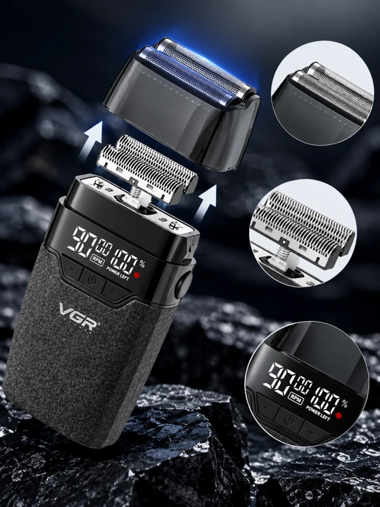 Электробритва VGR V-640S, 9000 об/мин, IPX7, 150 минут работы, USB